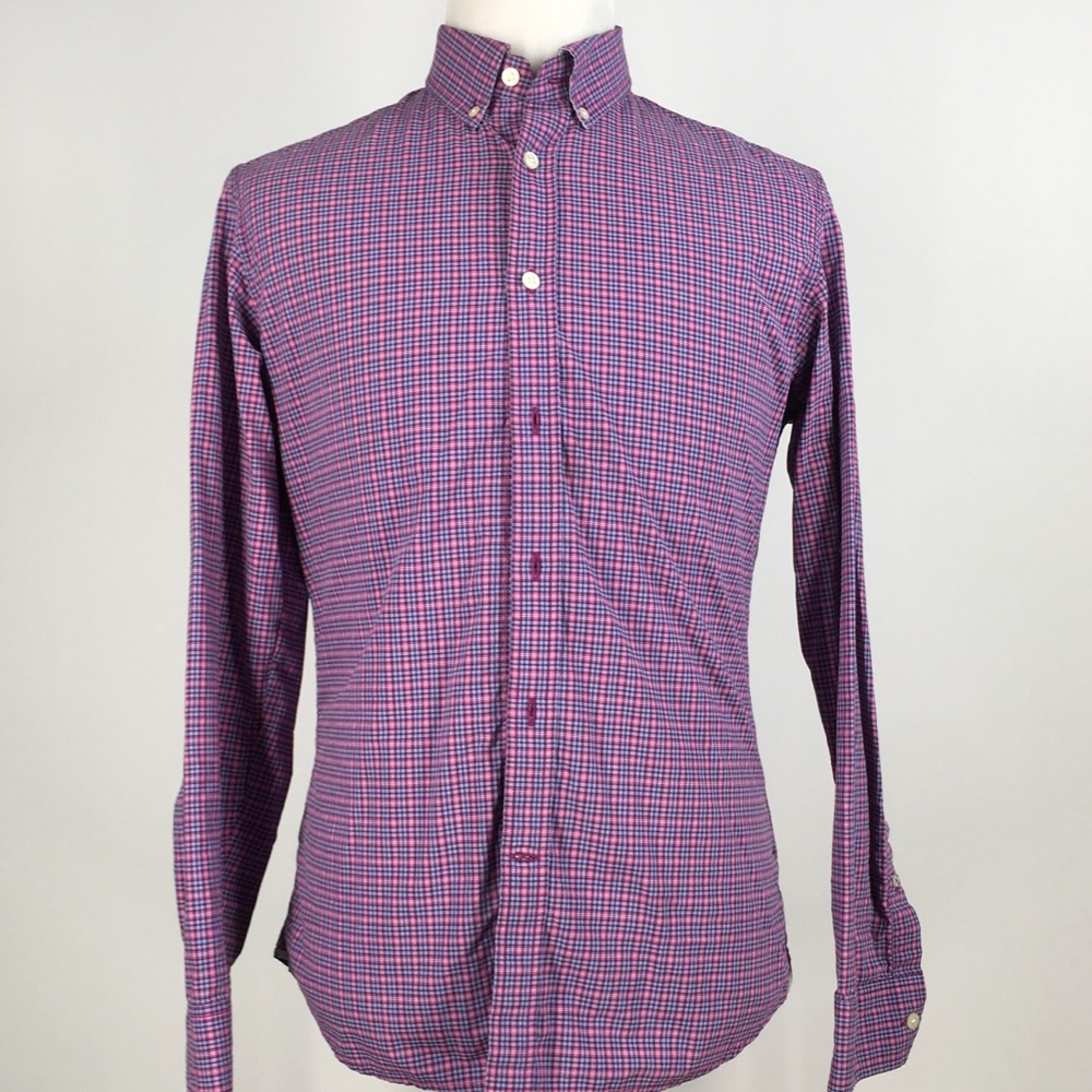Banana Republic Mens Shirt M Purple Soft Wash